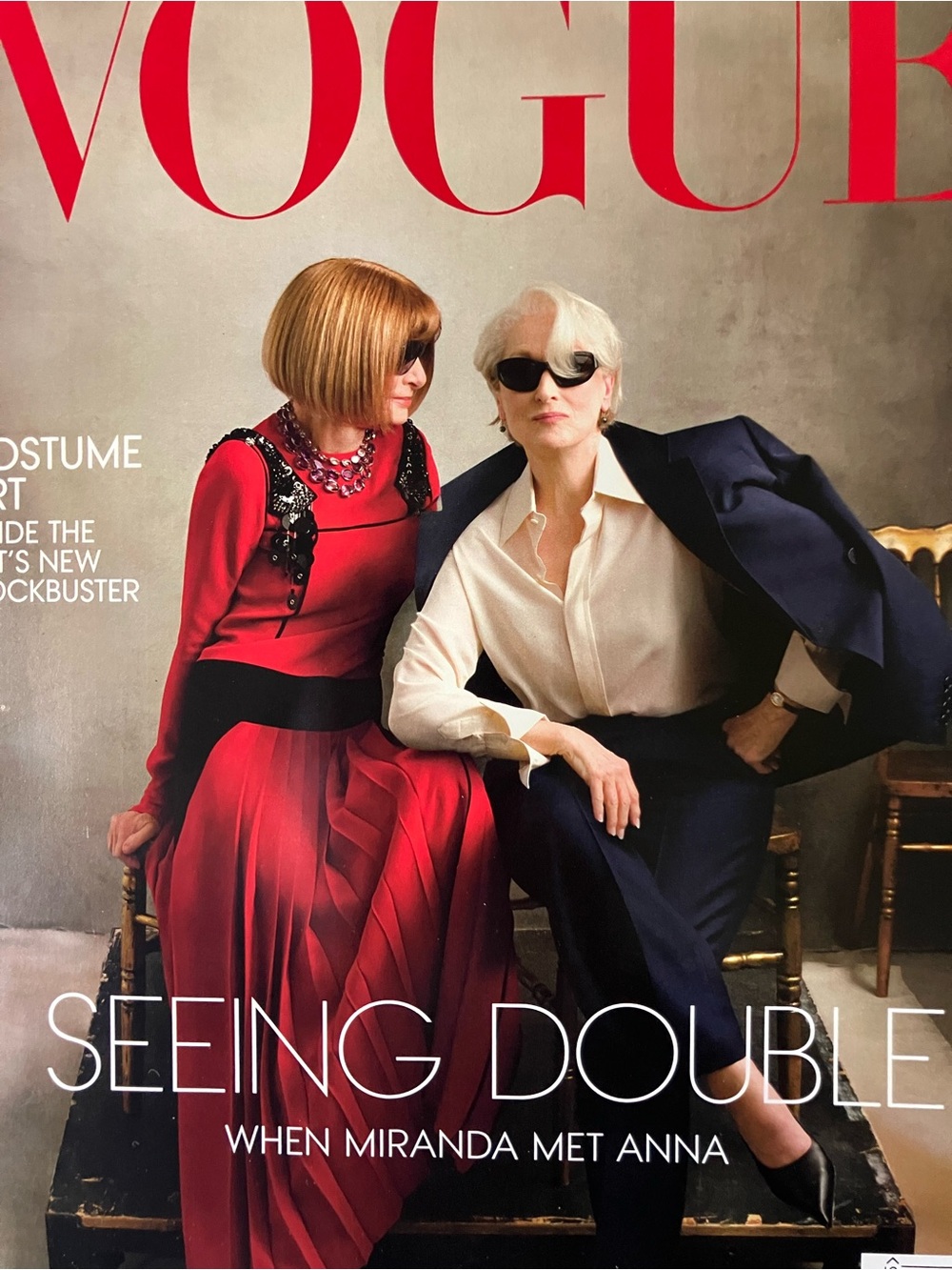 Vogue Duo Portrait — Red Dress & Navy Suit